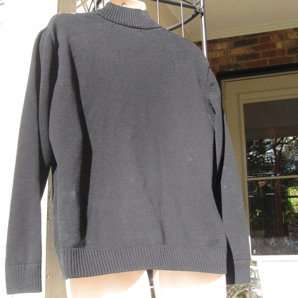 OSCAR DE LA RENTA MEN'S BLACK/GRAY ARGYLE SWEATER - Picture 6 of 8